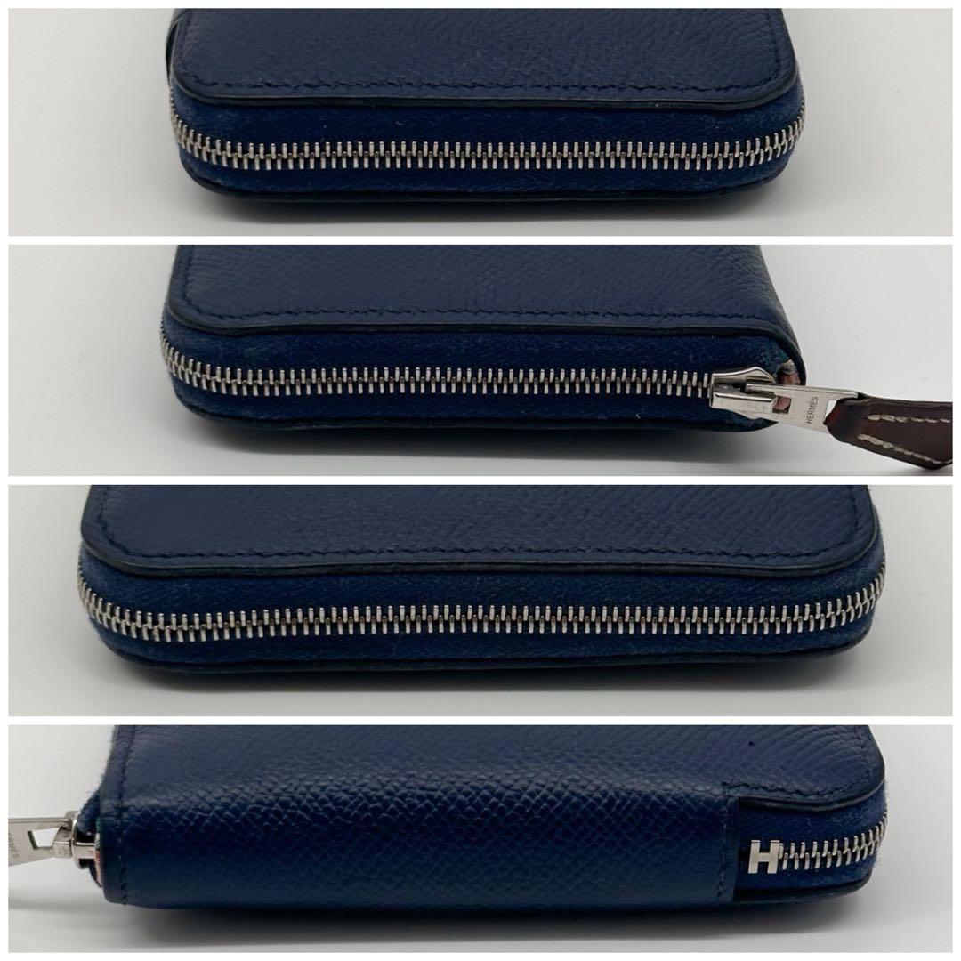 Hermes Azap Compact Silk in Navy Wallet — view 6