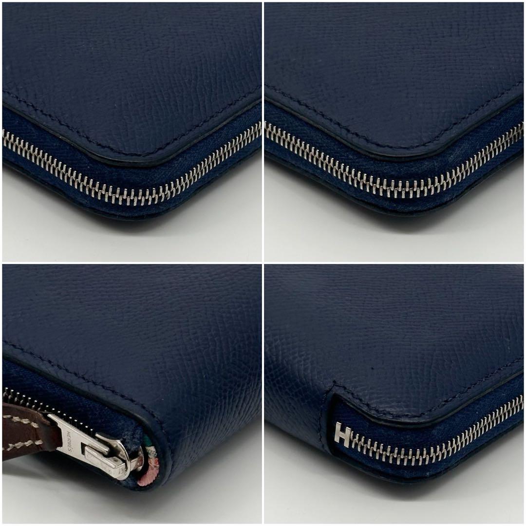 Hermes Azap Compact Silk in Navy Wallet — view 7