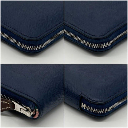 Hermes Azap Compact Silk in Navy Wallet — view 7
