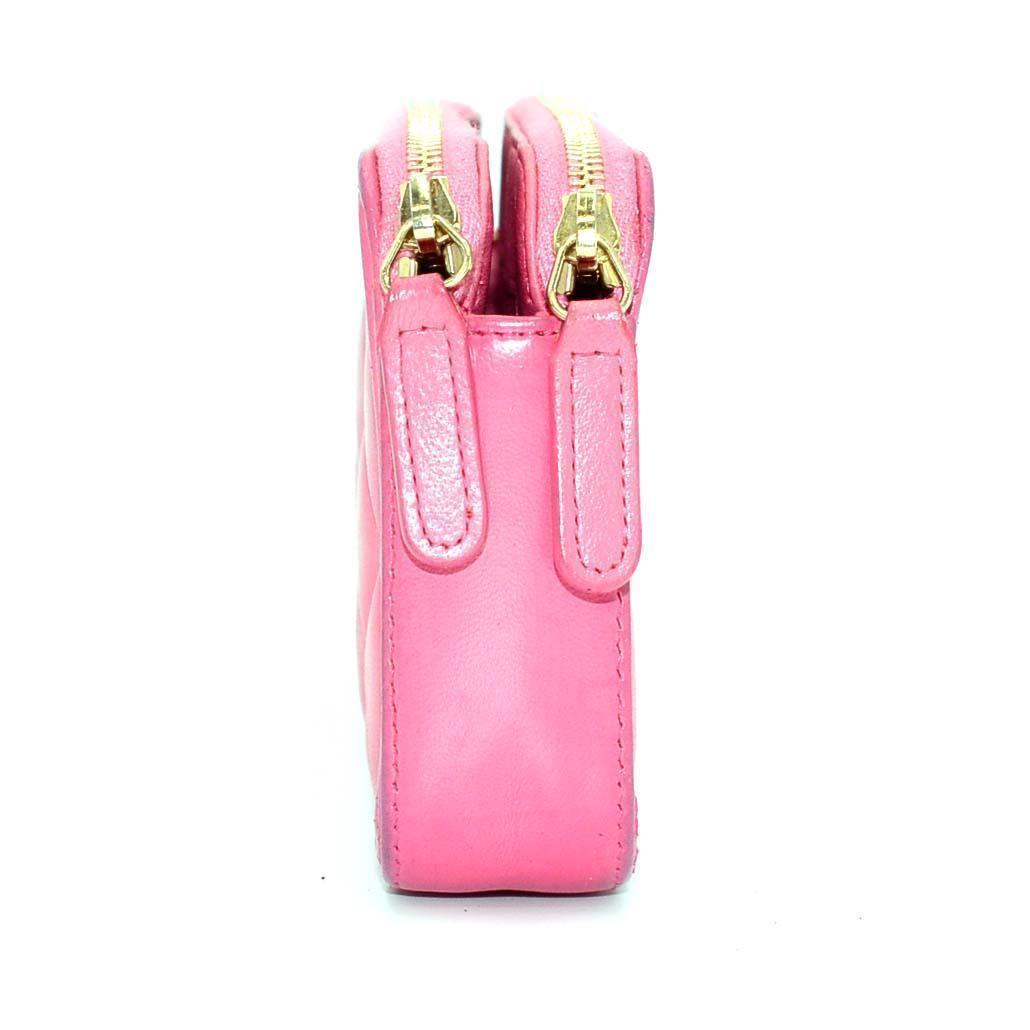 Chanel Boy Chain Wallet Quilted Pink