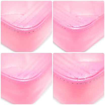 Chanel Boy Chain Wallet Quilted Pink