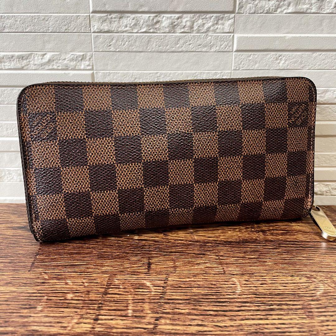 Louis Vuitton Damier Leather Zippy Wallet Brown — view 2