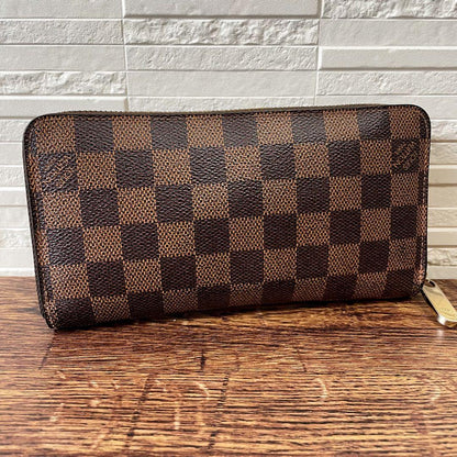 Louis Vuitton Damier Leather Zippy Wallet Brown — view 2