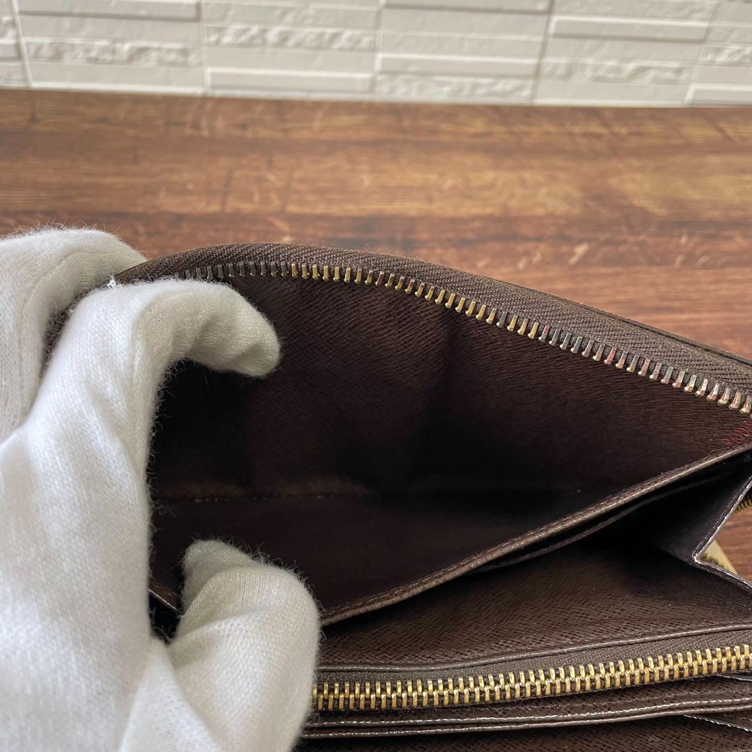 Louis Vuitton Damier Leather Zippy Wallet Brown — view 5