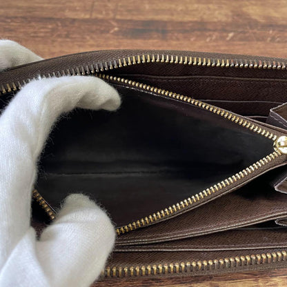 Louis Vuitton Damier Leather Zippy Wallet Brown — view 6