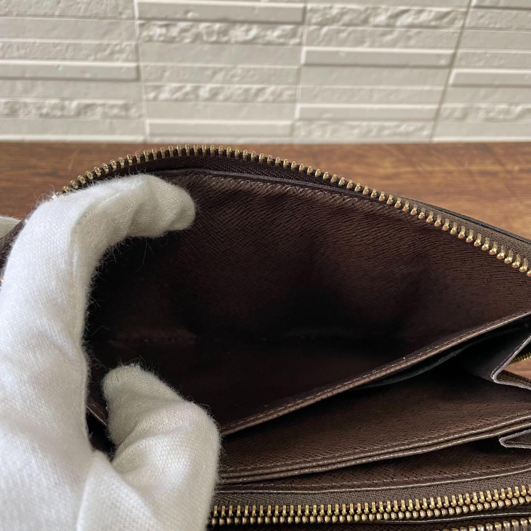 Louis Vuitton Damier Leather Zippy Wallet Brown — view 7