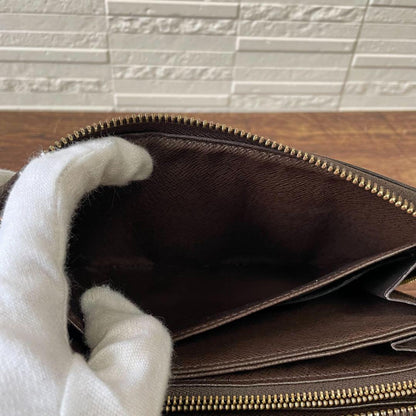 Louis Vuitton Damier Leather Zippy Wallet Brown — view 7