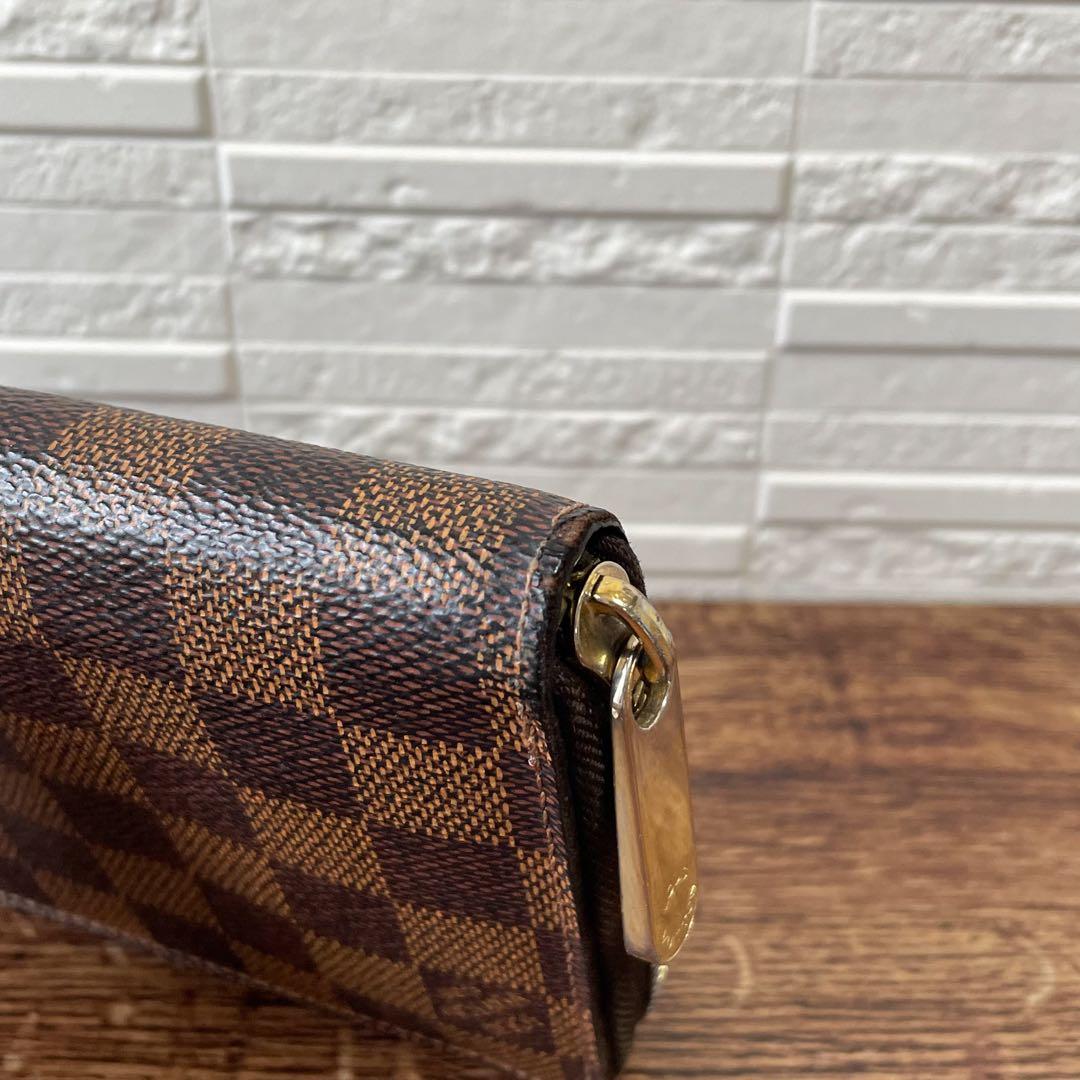 Louis Vuitton Damier Leather Zippy Wallet Brown — view 8