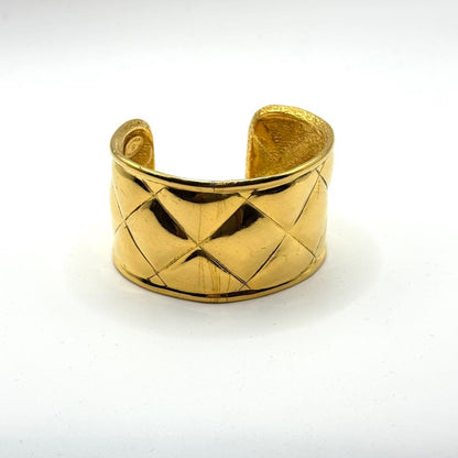 Chanel Bangle Gold Matelasse Coco Mark Vintage