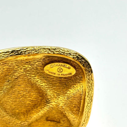 Chanel Bangle Gold Matelasse Coco Mark Vintage