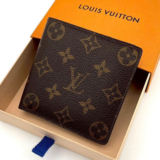 Louis Vuitton Monogram Portefeuille Marco Bifold Wallet Brown Leather