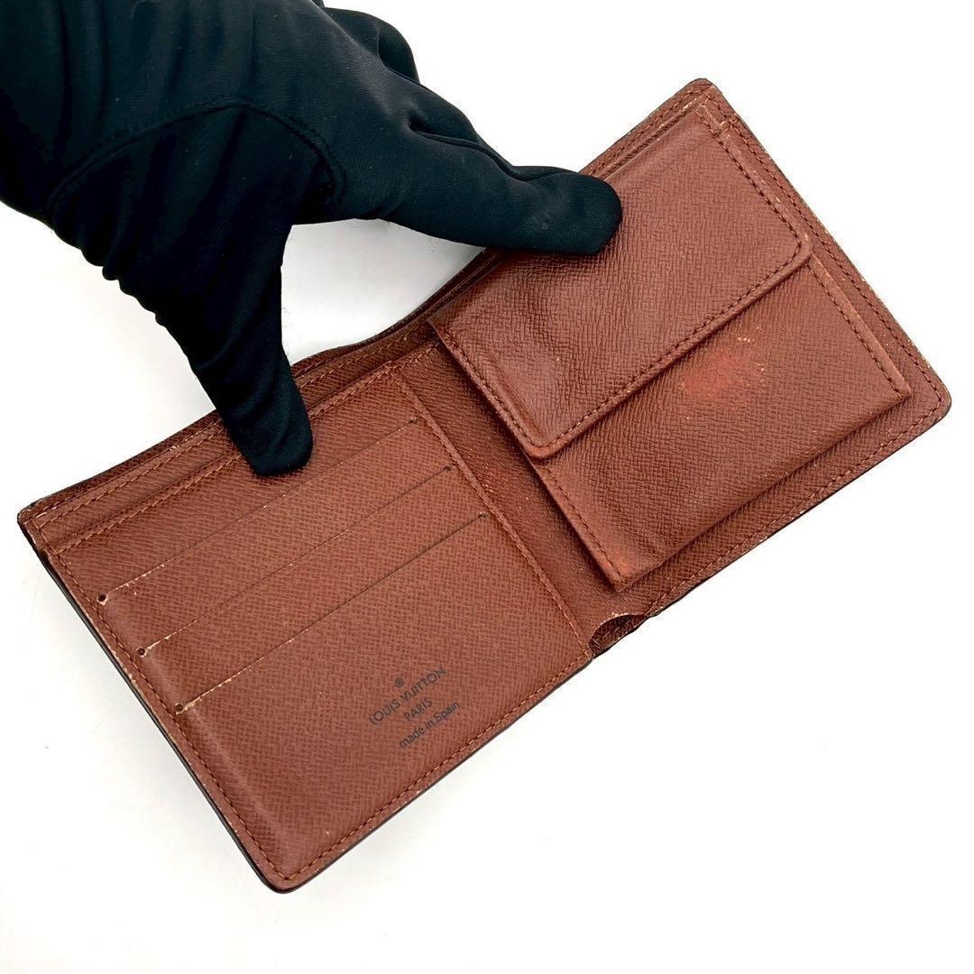 Louis Vuitton Monogram Portefeuille Marco Bifold Wallet Brown Leather — view 3