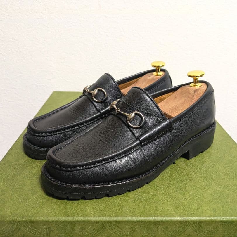 Gucci Horsebit Loafer Boots Rug Sole Black 36