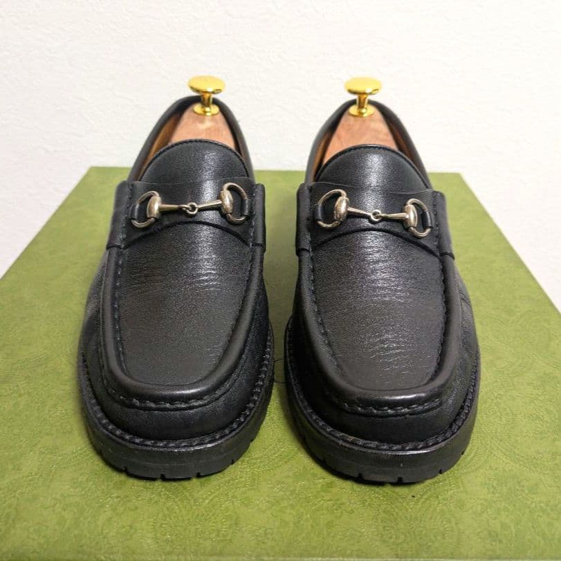 Gucci Horsebit Loafer Boots Rug Sole Black 36