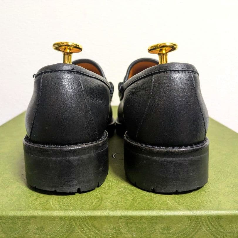 Gucci Horsebit Loafer Boots Rug Sole Black 36