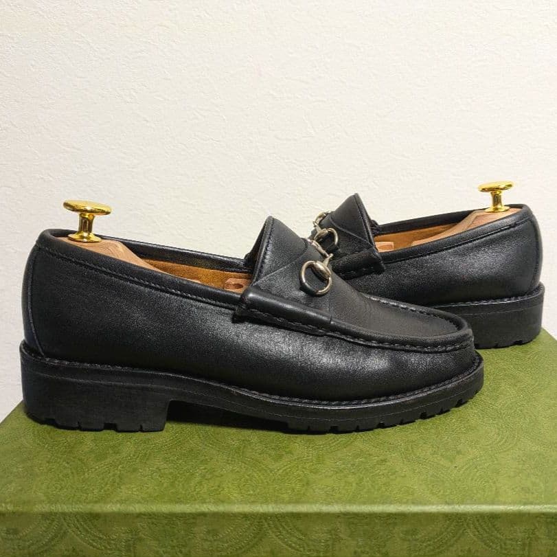 Gucci Horsebit Loafer Boots Rug Sole Black 36
