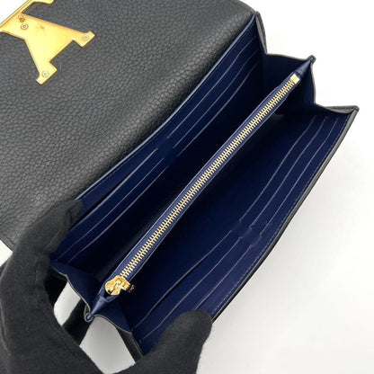 Louis Vuitton Taurillon Portefeuille Capucines Wallet Studs Black — view 4