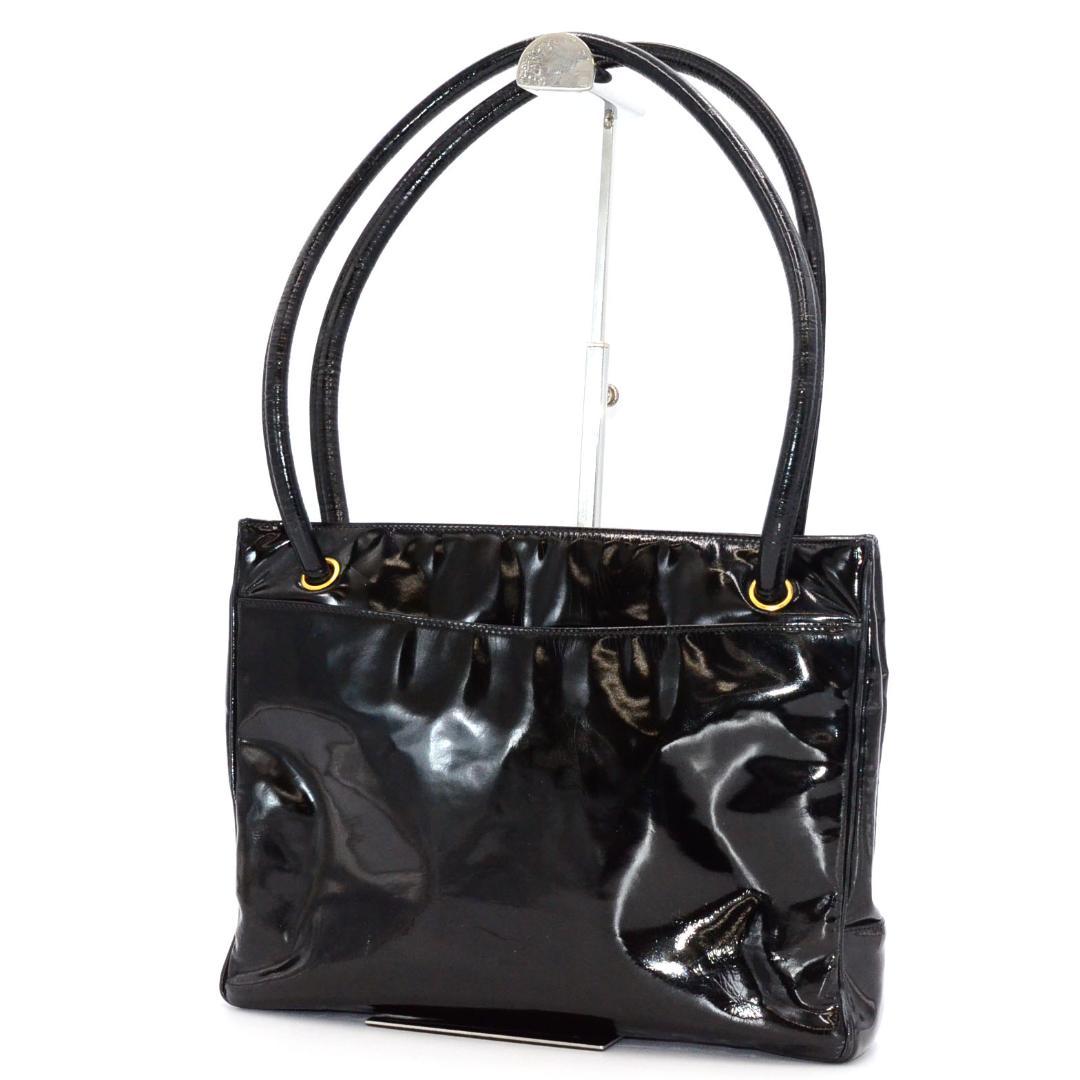 Chanel Tote Enamel CC Logo Black