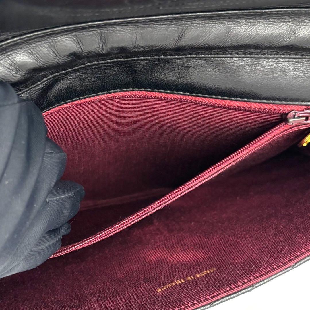 Chanel Bias Stitch Quilted Lambskin Shoulder Bag Black — view 5