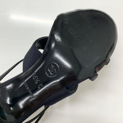 Chanel Leather Bijou Strap Sandals Black — view 9
