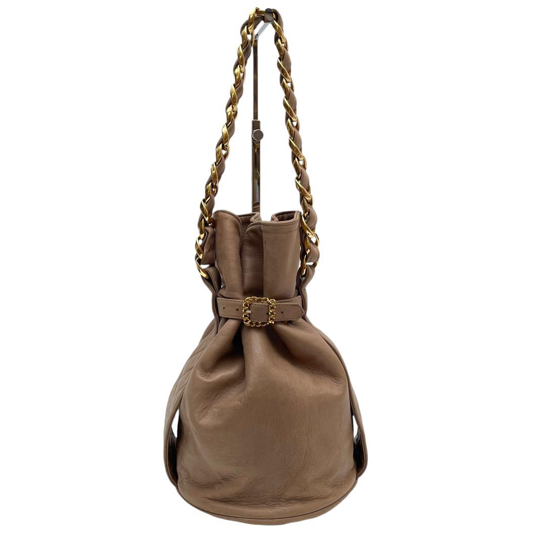 Chanel Lambskin Quilted Chain Shoulder Hand Bag — view 3