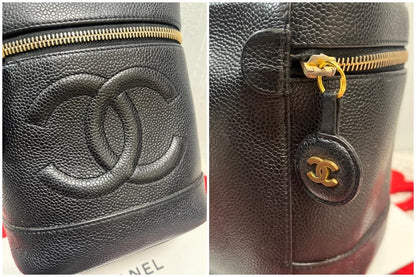 Chanel Vanity Caviar Leather Black Gold — view 6