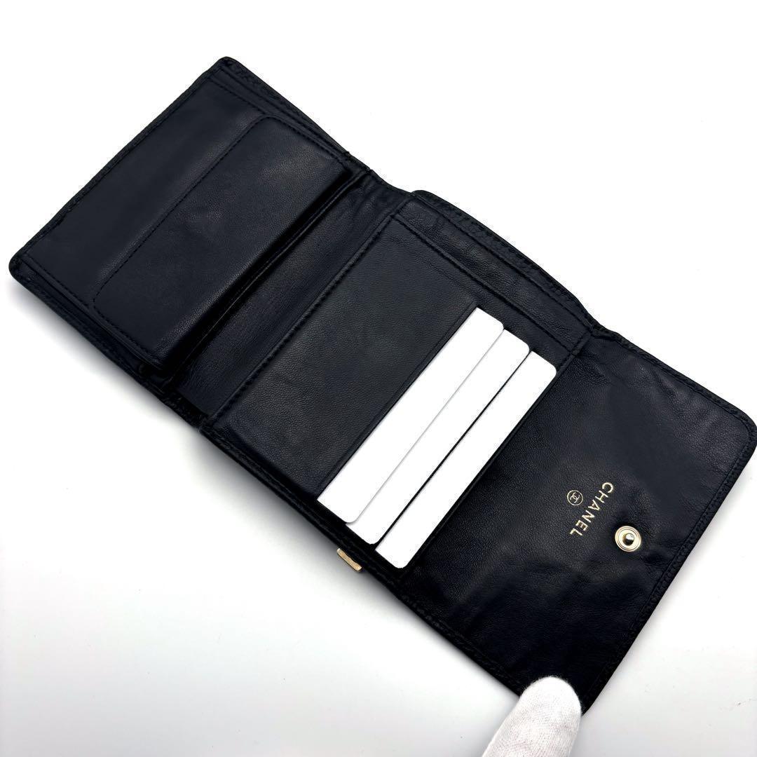 Chanel Wallet Coco Stitch Caviar Trifold Compact — view 4