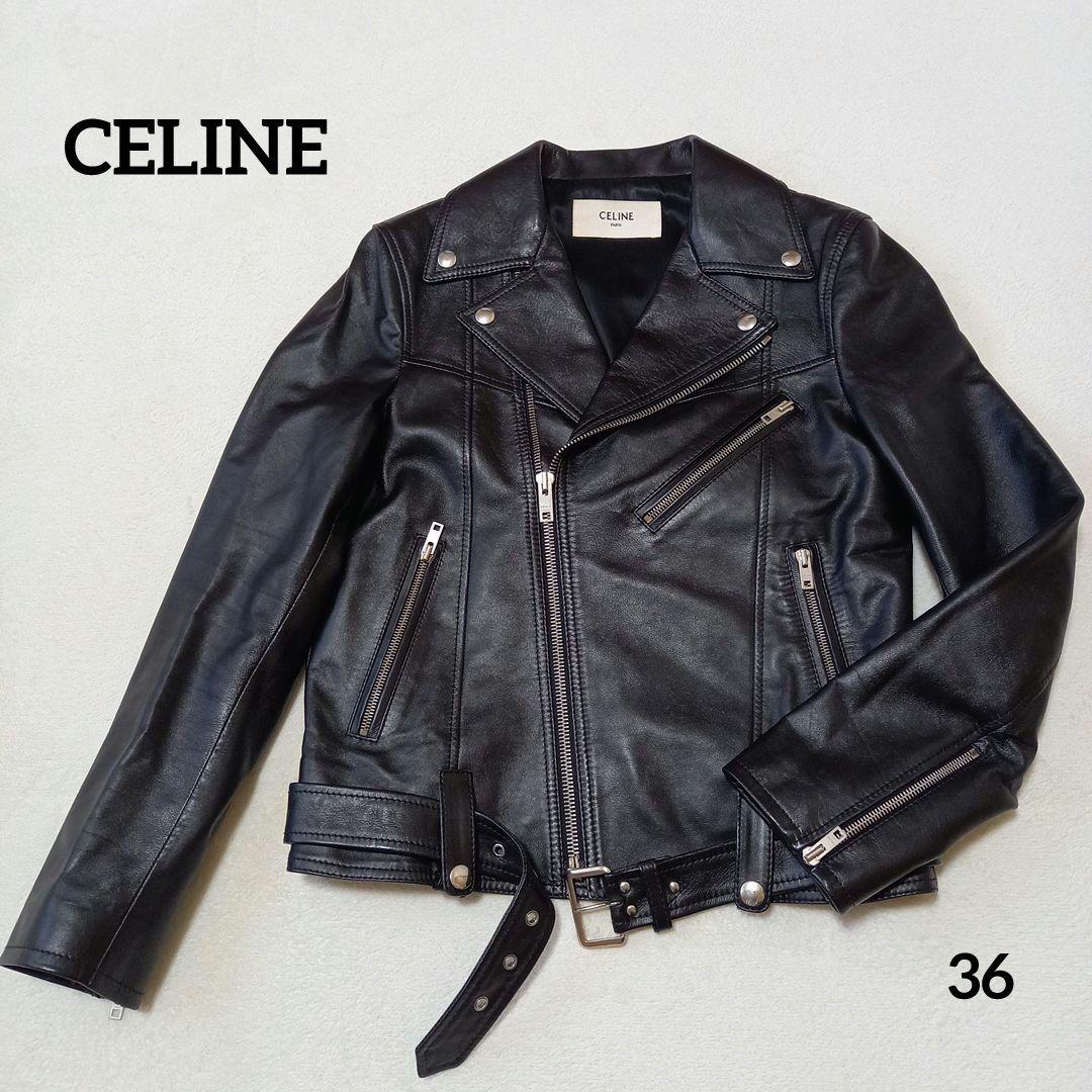 Celine Edith Liman Calfskin Double Riders Jacket