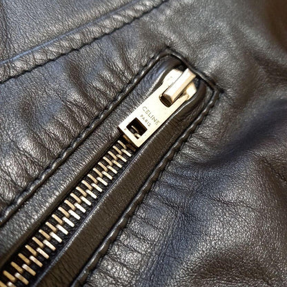 Celine Edith Liman Calfskin Double Riders Jacket