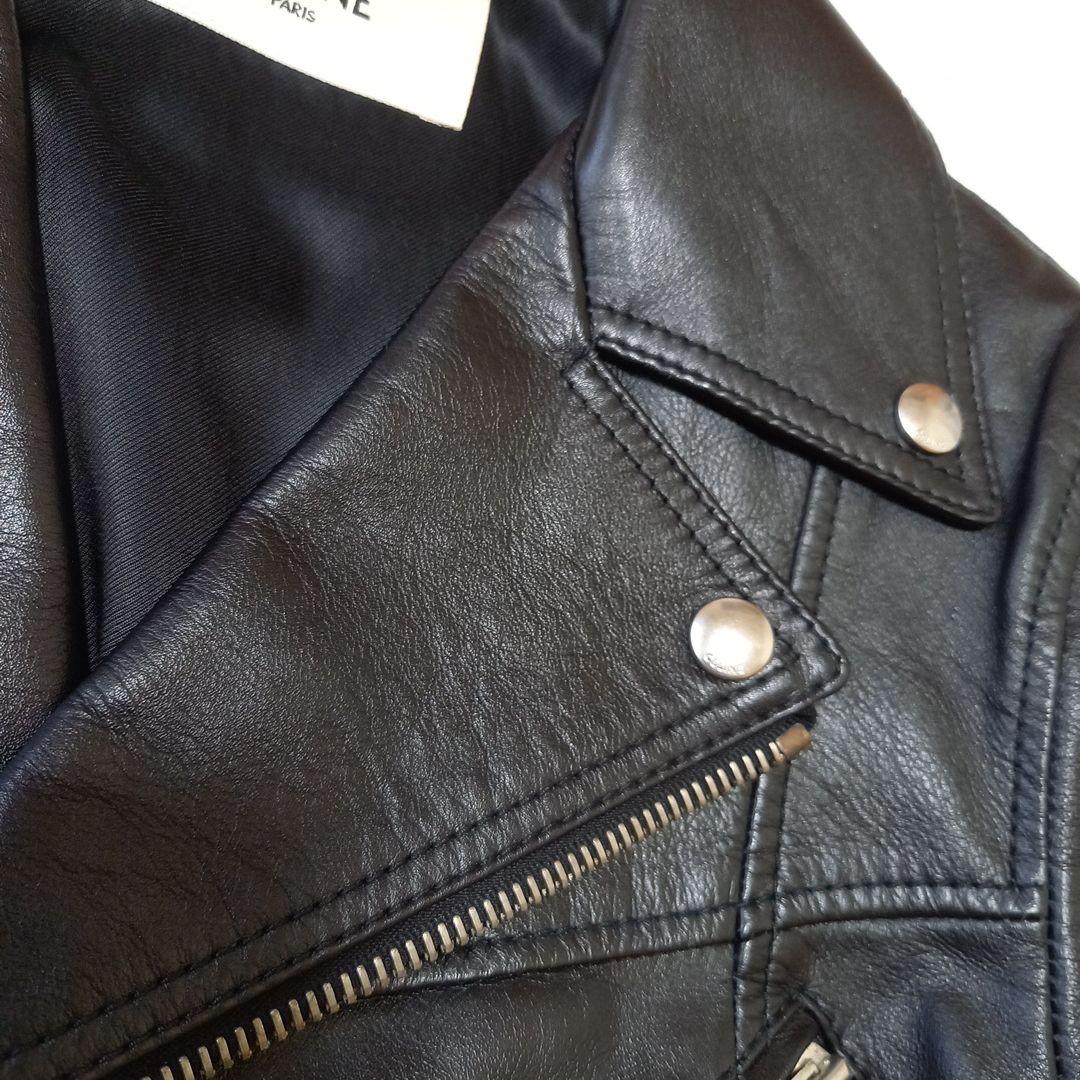 Celine Edith Liman Calfskin Double Riders Jacket