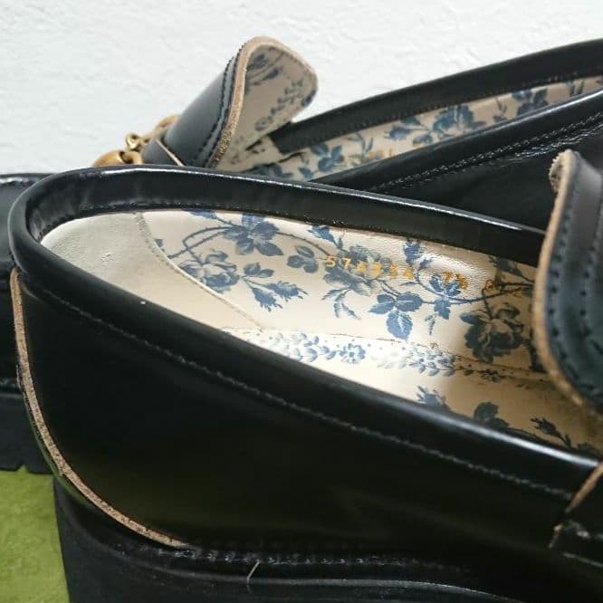 Gucci Horsebit Loafers Bee Embroidery Black 7 1 2