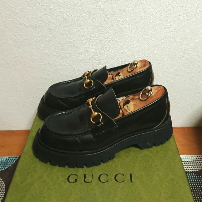 Gucci Horsebit Loafers Bee Embroidery Black 7 1 2