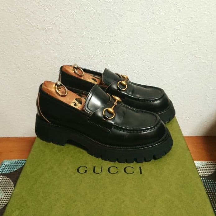 Gucci Horsebit Loafers Bee Embroidery Black 7 1 2