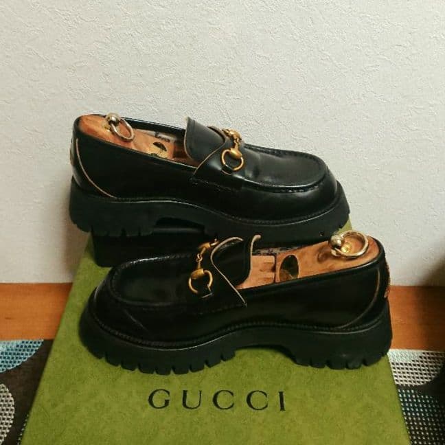 Gucci Horsebit Loafers Bee Embroidery Black 7 1 2