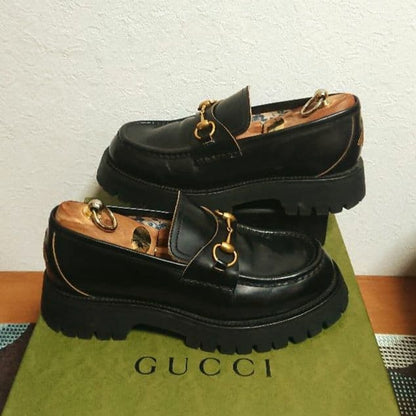 Gucci Horsebit Loafers Bee Embroidery Black 7 1 2