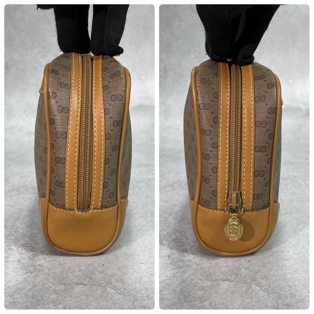 Gucci GG Clutch Brown Beige Logo Leather — view 5