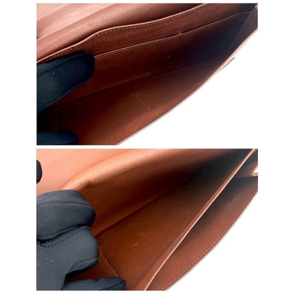 Hermes Dogon GM Togo Wallet Brown Silver Leather — view 4