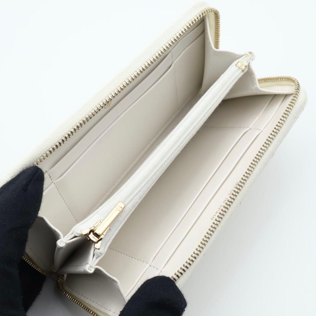 Chanel Quilted Zip Around Wallet Caviar Leather — view 2