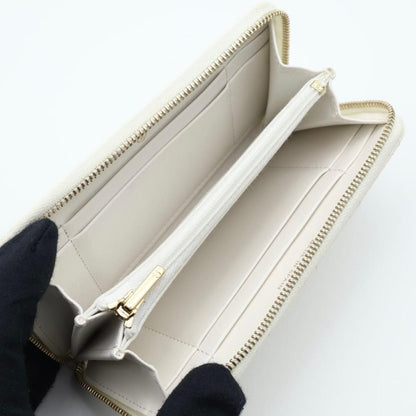 Chanel Quilted Zip Around Wallet Caviar Leather — view 2