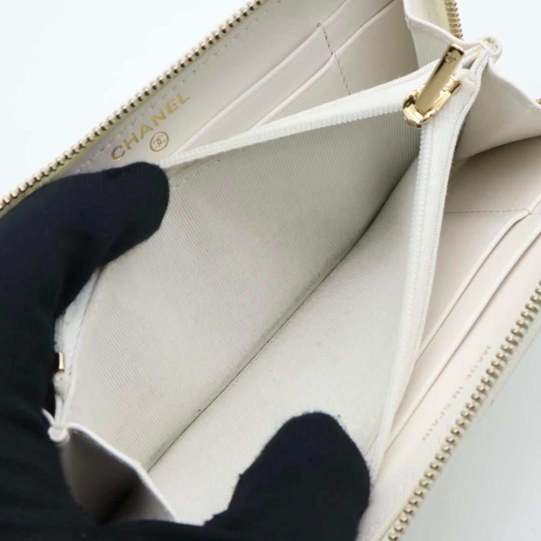 Chanel Quilted Zip Around Wallet Caviar Leather — view 4