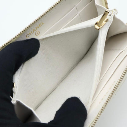 Chanel Quilted Zip Around Wallet Caviar Leather — view 4