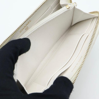 Chanel Quilted Zip Around Wallet Caviar Leather — view 5