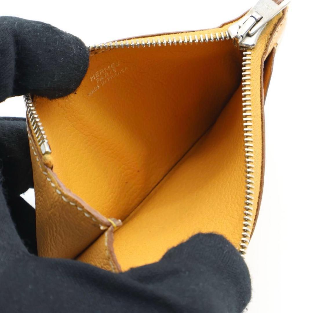 Hermes Clarice Coin Case Chevre Purse Yellow — view 4