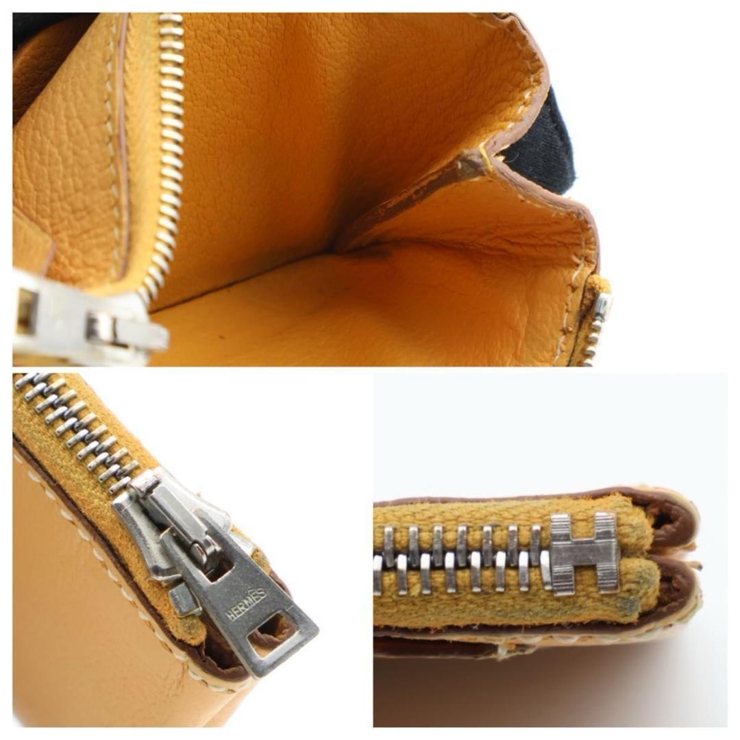 Hermes Clarice Coin Case Chevre Purse Yellow — view 7