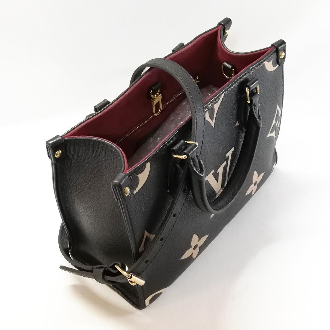 Louis Vuitton On The Go PM 2-Way Black Beige Tote Bag — view 2