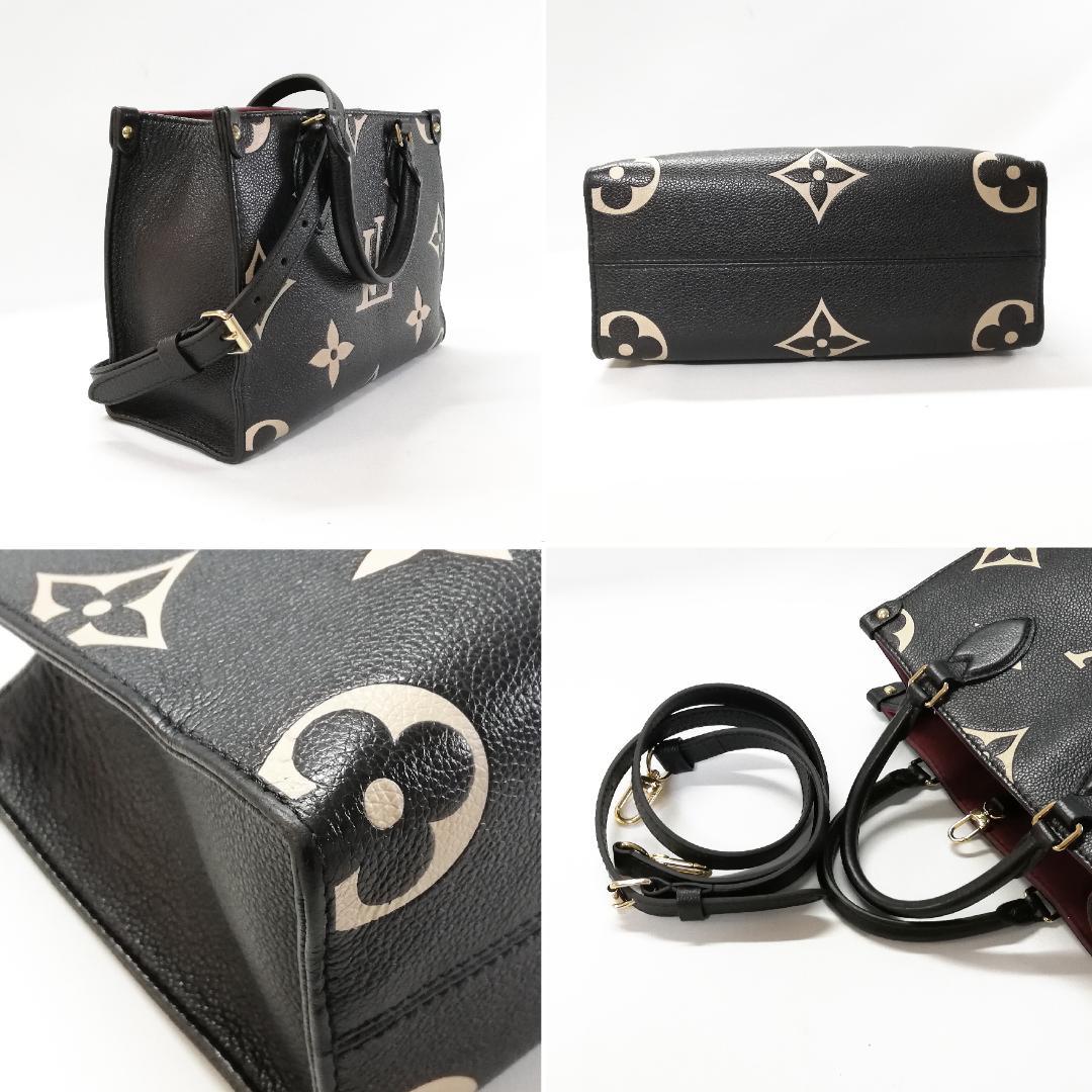 Louis Vuitton On The Go PM 2-Way Black Beige Tote Bag — view 3