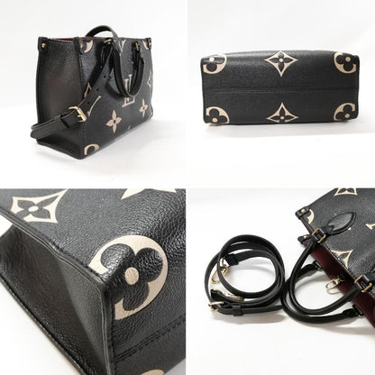 Louis Vuitton On The Go PM 2-Way Black Beige Tote Bag — view 3