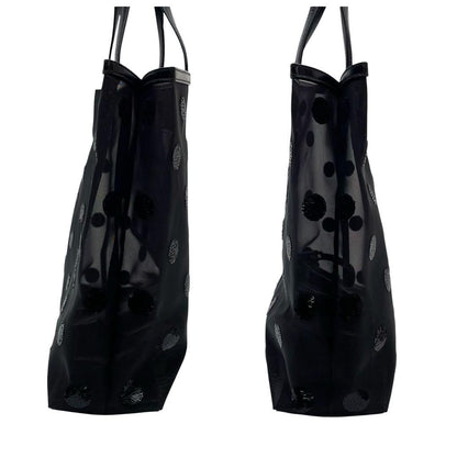 Prada Leather Mesh Sequin Dot Pattern Hand Tote Bag — view 3