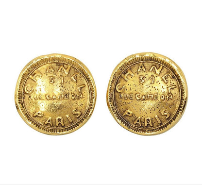 Chanel Cambon Round Earrings