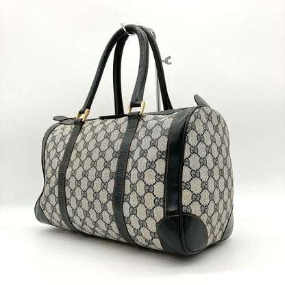 OLD Gucci Boston Bag GG Supreme PVC Navy